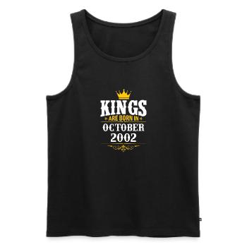 October 2002 - 20th birthday gift. Legend. - Men's Premium Organic Tank Top - black - Front - Michal (187cm)
