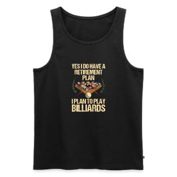 Snooker Pool Billiards - Men's Premium Organic Tank Top - black - Front - AI Model Male 178 light (178cm)