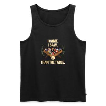 Snooker Pool Billiards - Men's Premium Organic Tank Top - black - Front - AI Model Male 178 light (178cm)