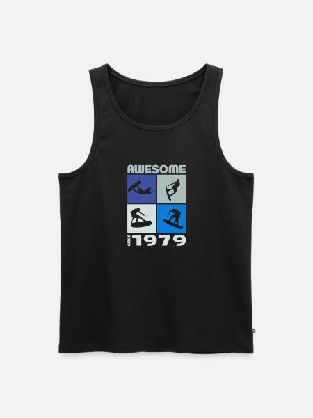 Awesome since 1979. Wakeboard Lifestyle - Männer Premium Bio Tank Top - Schwarz