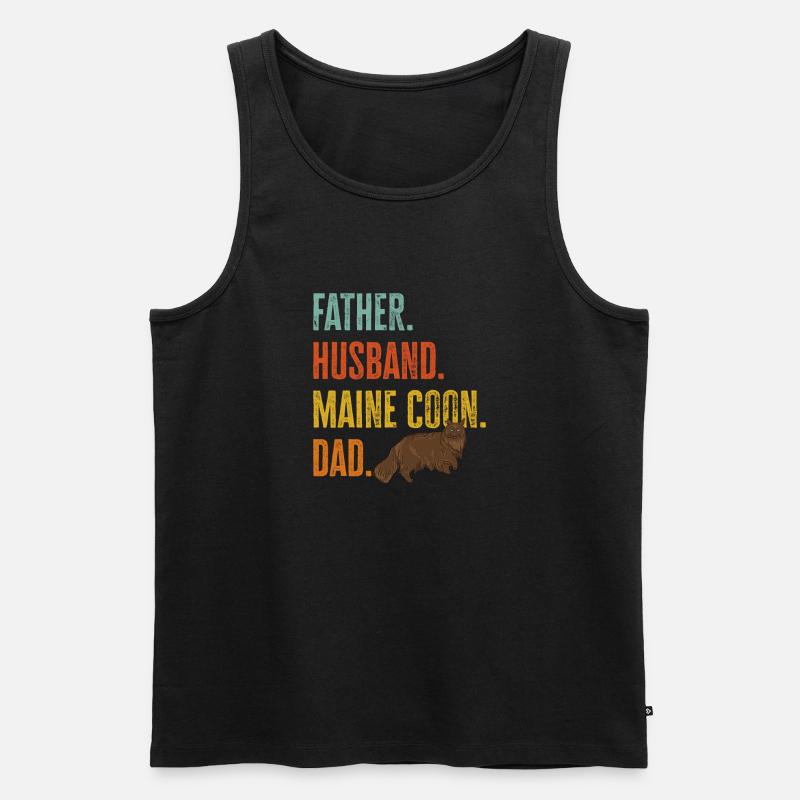 Maine Coon Katze - Männer Premium Bio Tank Top - Schwarz