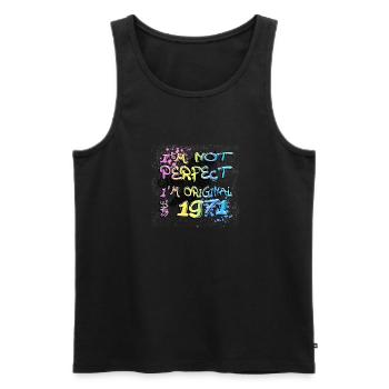 Je ne suis pas parfait, je suis original depuis 1971 Graffiti - Débardeur bio Premium Homme - noir - Devant - Michal (187cm)