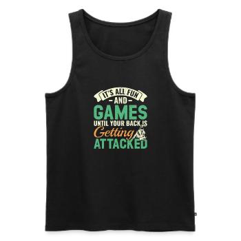BJJ Brazilian Jiu-Jitsu - Men's Premium Organic Tank Top - black - Front - AI Model Male 178 light (178cm)