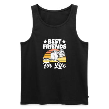 Streifenhörnchen Chipmunk Nagetier Geschenk - Männer Premium Bio Tank Top - Schwarz - Vorne - AI Model Male 178 light (178cm)