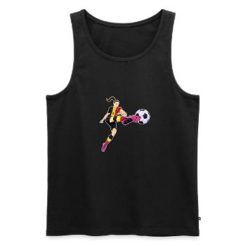 Équipe de Belgique de football I Football Belgique - Débardeur bio Premium Homme - noir - Devant - AI Model Male 178 light (178cm)