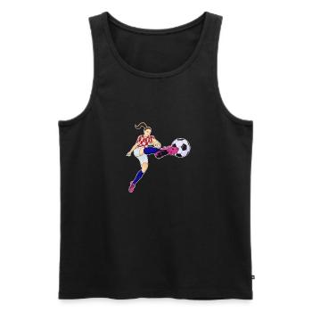 Équipe de Croatie de football I Football Croatie - Débardeur bio Premium Homme - noir - Devant - AI Model Male 178 light (178cm)