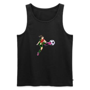 Équipe du Portugal de football I Football Portugal - Débardeur bio Premium Homme - noir - Devant - Michal (187cm)