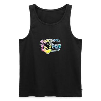Awesome since 1969. Wakeboard Lifestyle - Men's Premium Organic Tank Top - black - Front - Michal (187cm)