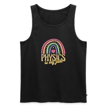Physiker Physics Is My Jam Physik Lehrer Lehrerin - Männer Premium Bio Tank Top - Schwarz - Vorne - AI Model Male 178 light (178cm)
