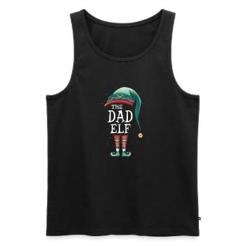 The Dad Elf Matching Group christmas - Men's Premium Organic Tank Top - black - Front - Michal (187cm)