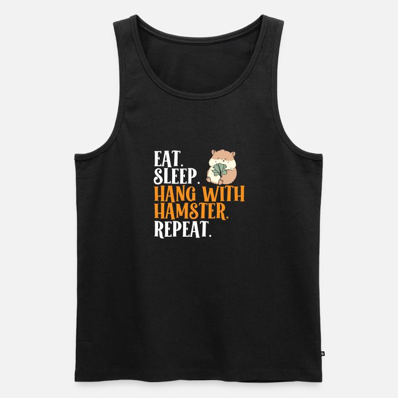 Hamster Geschenk Hamsterliebhaber - Männer Premium Bio Tank Top - Schwarz