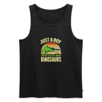 Leguan Eidechse Reptil Herpetologe - Männer Premium Bio Tank Top - Schwarz - Vorne - Michal (187cm)
