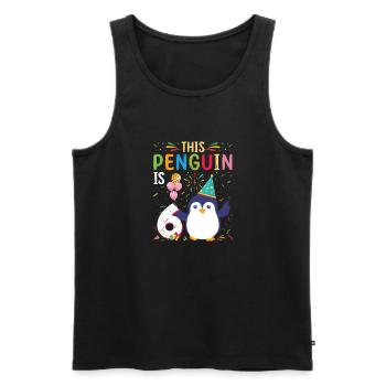King Penguin Emperor Penguin Penguin Gift - Men's Premium Organic Tank Top - black - Front - AI Model Male 178 light (178cm)
