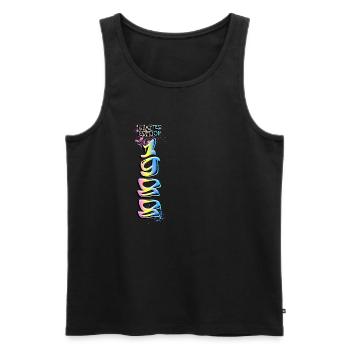 Limited Edition 1988 Graffiti - Men's Premium Organic Tank Top - black - Front - Michal (187cm)