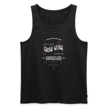 apprentice mason chainsaw carpenter - Männer Premium Bio Tank Top - Schwarz - Vorne - AI Model Male 178 light (178cm)