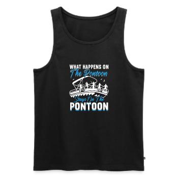 Pontonboot Kapitän Bootfahren See Pontoon - Männer Premium Bio Tank Top - Schwarz - Vorne - Michal (187cm)