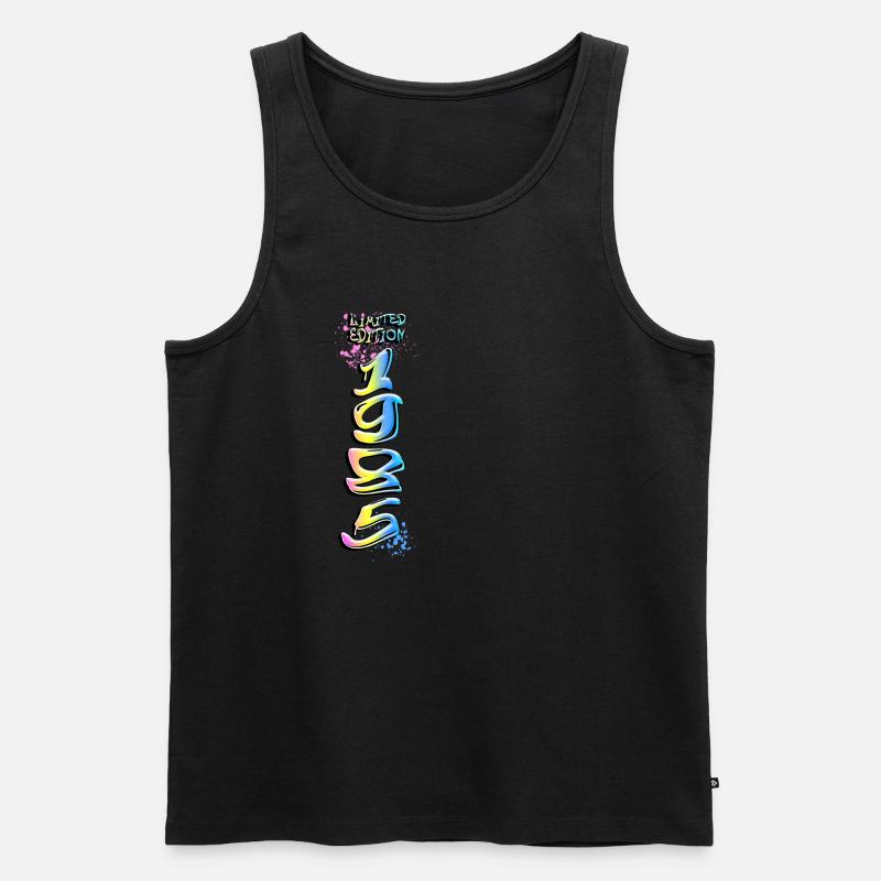 Limited Edition 1985 Graffiti - Männer Premium Bio Tank Top - Schwarz