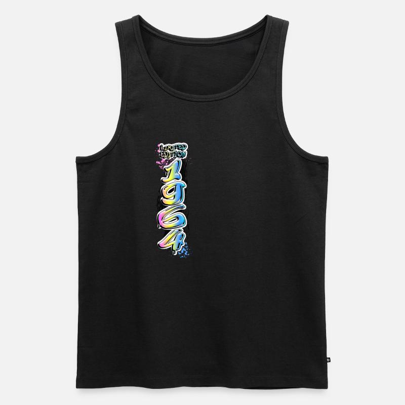 Limited Edition 1964 Graffiti - Männer Premium Bio Tank Top - Schwarz