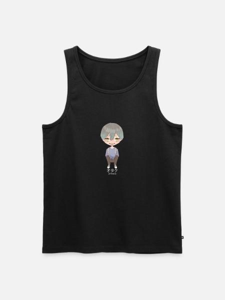 Otaku Anime Boy - Men's Premium Organic Tank Top - black