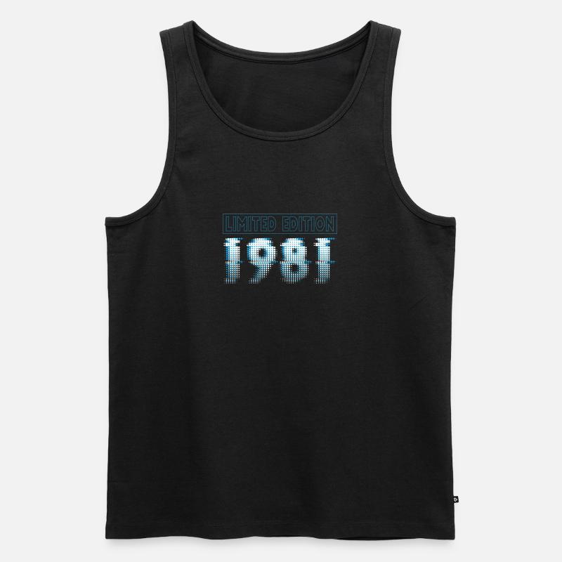 Limited Edition 1981 Graffiti - Männer Premium Bio Tank Top - Schwarz