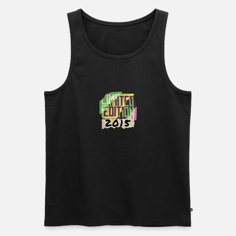 Limited Edition 2015 Graffiti - Männer Premium Bio Tank Top - Schwarz