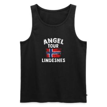 LINDESNES - Angel Tour Norvège personnalisable - Débardeur bio Premium Homme - noir - Devant - Michal (187cm)