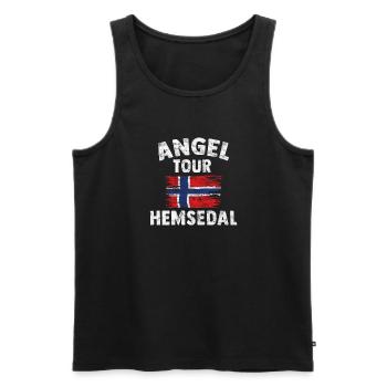 HEMSEDAL - Angel Tour Norvège Personnalisable - Débardeur bio Premium Homme - noir - Devant - Michal (187cm)