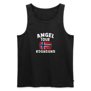 ROGNSUND - Angel Tour Norway personnalisable - Débardeur bio Premium Homme - noir - Devant - Michal (187cm)