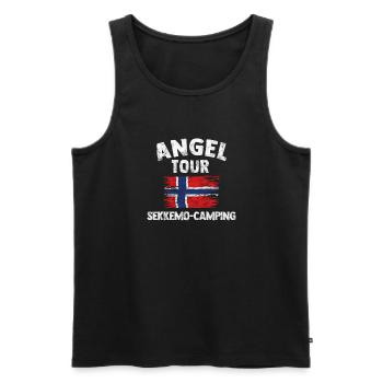 SEKKEMO - Angel Tour Norvège Personnalisable - Débardeur bio Premium Homme - noir - Devant - Michal (187cm)