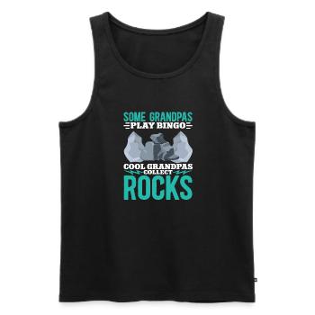 Rockhound Geology Rock Collecting Stone Collectors - Men's Premium Organic Tank Top - black - Front - Michal (187cm)