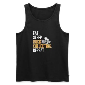 Rockhound Geology Rock Collecting Stone Collectors - Men's Premium Organic Tank Top - black - Front - Michal (187cm)