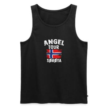 SÖRÖYA - Angel Tour Norvège personnalisable - Débardeur bio Premium Homme - noir - Devant - Michal (187cm)