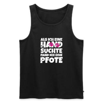 Hund Rüde Depression Hundebesitzer Hundeliebe - Männer Premium Bio Tank Top - Schwarz - Vorne - AI Model Male 178 light (178cm)