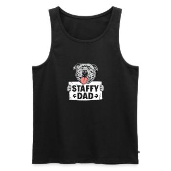 American Staffordshire Bull Terrier Staffy Dog - Men's Premium Organic Tank Top - black - Front - Michal (187cm)