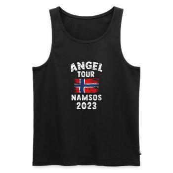 NAMSOS 2023 - Angel Tour Norwegen Personalisierbar - Männer Premium Bio Tank Top - Schwarz - Vorne - Michal (187cm)