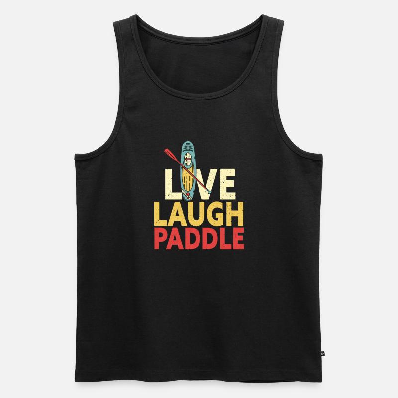 SUP Paddle Board Paddleboarding - Männer Premium Bio Tank Top - Schwarz