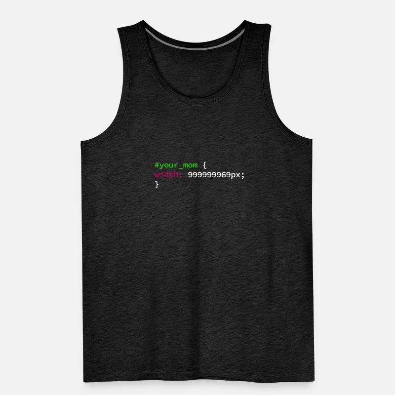 Web and CSS Programmer Developer Coding Code Men's Premium Organic Tank Top