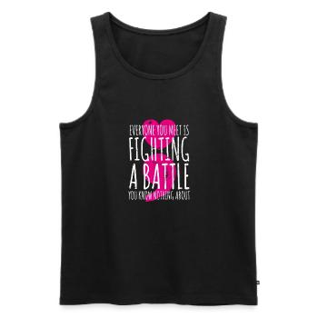 Santé mentale Dépression Motivation Anxiété Rêve - Débardeur bio Premium Homme - noir - Devant - AI Model Male 178 light (178cm)