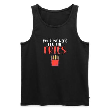 French Fries Lover Fast Food Gifts - Men's Premium Organic Tank Top - black - Front - Michal (187cm)