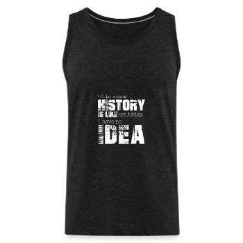 Geschichte - Männer Premium Bio Tank Top - Anthrazit - Vorne - Alexander (188cm)