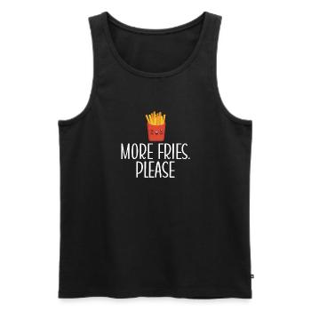 French Fries Lover Fast Food Gifts - Men's Premium Organic Tank Top - black - Front - Michal (187cm)