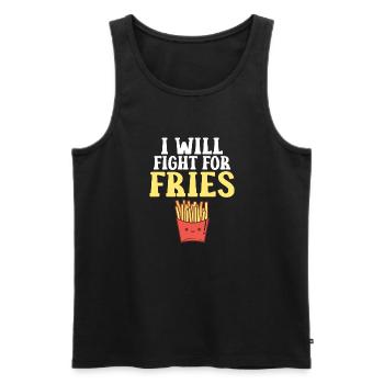 French Fries Lover Fast Food Gifts - Men's Premium Organic Tank Top - black - Front - Michal (187cm)