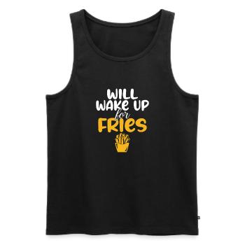 French Fries Lover Fast Food Gifts - Men's Premium Organic Tank Top - black - Front - Michal (187cm)