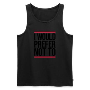 Je préfère ne pas - Débardeur bio Premium Homme - noir - Devant - Michal (187cm)