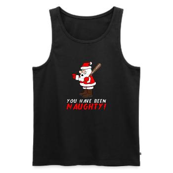 You Have Been Naughty Funny Santa Claus - Men's Premium Organic Tank Top - black - Front - Michal (187cm)