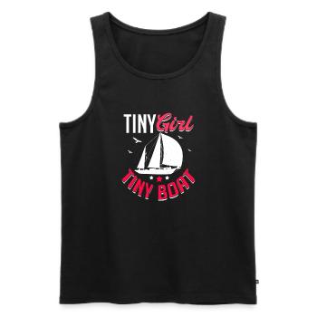 Little Girl Small Boat Sailing School Baltic Sea - Men's Premium Organic Tank Top - black - Front - Michal (187cm)