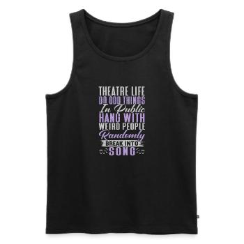 Actrice Drame Broadway Musical Theater - Débardeur bio Premium Homme - noir - Devant - Michal (187cm)