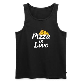 Snack Pizzalove Pizza Lover Gift - Men's Premium Organic Tank Top - black - Front - Michal (187cm)