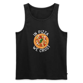 Snack Pizzalove Pizza Lover Geschenk - Männer Premium Bio Tank Top - Schwarz - Vorne - Michal (187cm)