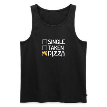 Snack Pizzalove Pizza Lover Gift - Men's Premium Organic Tank Top - black - Front - AI Model Male 178 light (178cm)